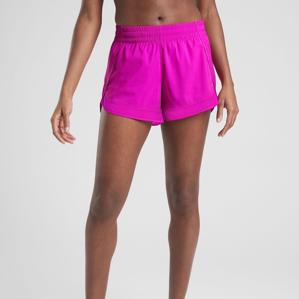 Athleta mesh racer run shorts fuchsia XXS